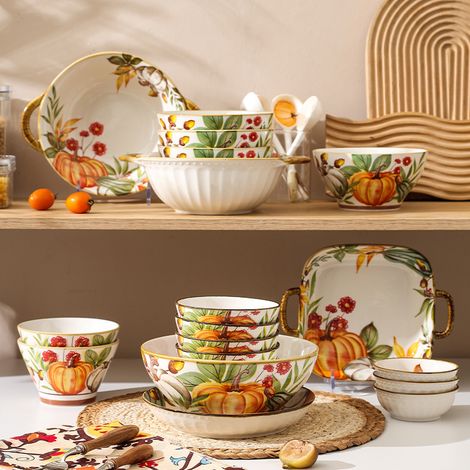 Ensemble Bol Et Cuillère En Céramique Design Minimaliste Oreilles Doubles Pour Repas Quotidiens Cadeau Maison 2 Pièces (1/5)
