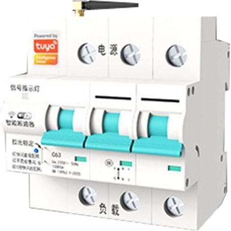 Disjoncteur intelligent Tuya WIFI temporisé 63 A 3P