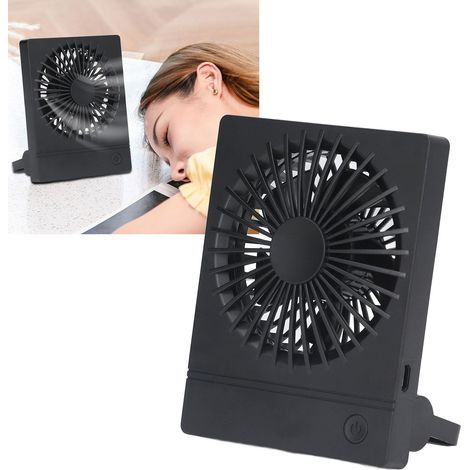 Mini ventilador de escritorio USB con 3 velocidades, portátil, fabricado en plástico ABS, con batería de 500 mAh para oficina y residencia estudiantil. (1/5)