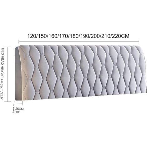 Copritestiera per letto matrimoniale, protezione completa dalla polvere, beige, 160 cm (1/4)
