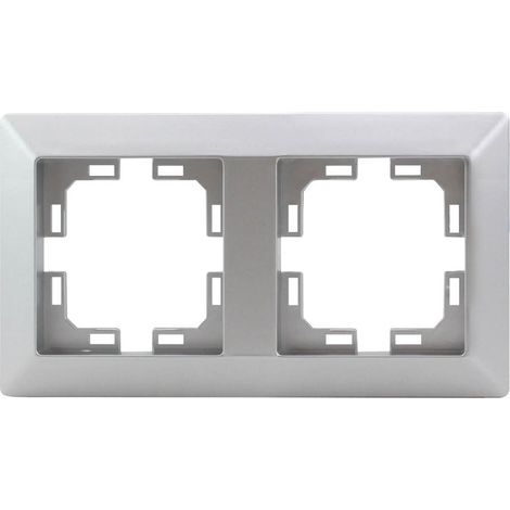 Embellecedor doble Gamma Plata mate (1/2)