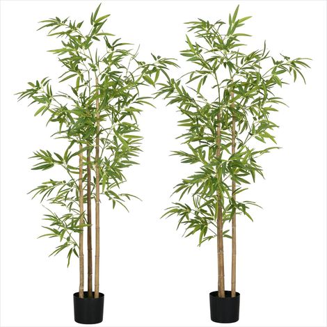 Plante artificielle Bambou artificiel vert en pot réaliste 180 cm (1/5)