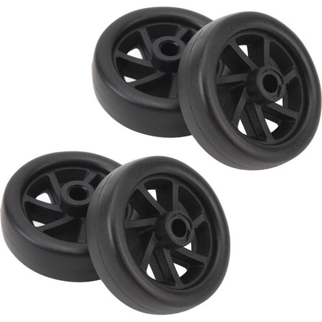Roues de valise universelles pivotantes en PVC, accessoires de remplacement pour bagages et valises. (1/5)