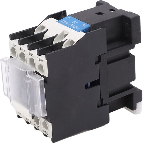 Contacteur CA pour moteur électrique 380 V 18 A, boîtier ABS ignifugé, contacts argentés épais (1/5)