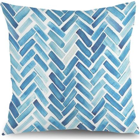 Sommerlicher Kissenbezug mit Karomuster, elegante Wohnaccessoires, 50 × 50 cm (1/5)