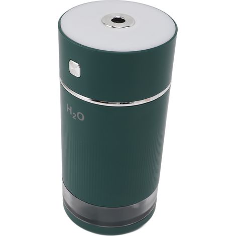 Humidificateur d'aromathérapie à ultrasons 2 en 1, mini humidificateur portable USB 240 ml, petit humidificateur à brume fraîche avec veilleuse colorée pour la maison et la voiture (vert). (1/5)