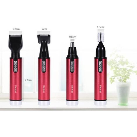 Tondeuse Multi-usages électrique 4 en 1 Cheveux Barbe Rasage Poils du Corps Nez Oreilles Professionnelle Visage Coupe-Soins Ensemble (1/4)