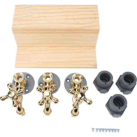 Distributeur de spiritueux en bois, distributeur de whisky 3 bouteilles, robinet en alliage, accessoire de bar pour boissons et fêtes. (1/5)