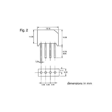 Perel 112309 Rectificador, rs401/L, 50 V, 4 Amp