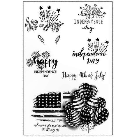 Transparente Silikonaufkleber für Scrapbooking-Stempel, Fotoalbumdekoration und DIY-Karten, Bastelwerkzeug für patriotische Feierlichkeiten (1/3)