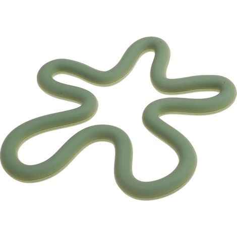 Alfombrilla de silicona antideslizante, material ecológico, color verde, 16,5 x 16,5 cm, 5 unidades. (1/2)