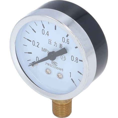 1/4 NPT-Manometer, hohe Genauigkeit, gut ablesbares Zifferblatt, Stahlgehäuse, Wasserdruckmessung, für Anwendungen in der Öl- und Chemieindustrie (1/5)