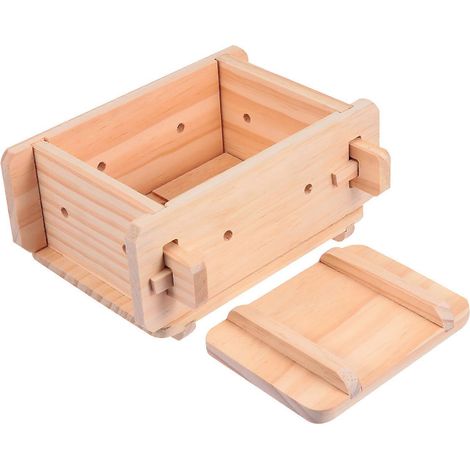 1 moule à tofu en bois, outil de cuisine pour la fabrication de tofu maison.-22.00X19.50X10.50CM (1/3)