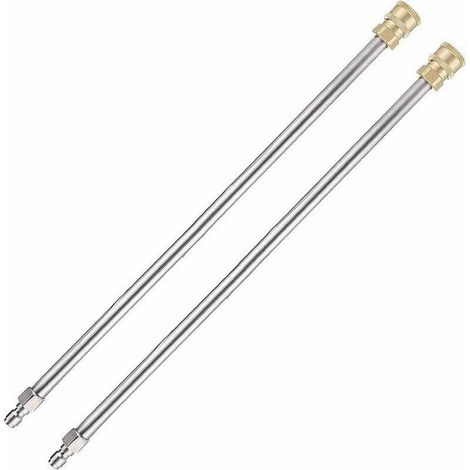 High Pressure Washer Extension Pole (2 Pack), Gutter Cleaning Tools, Replacement Telescopic Nozzles, Glass Cleaning Nozzles (1/4)