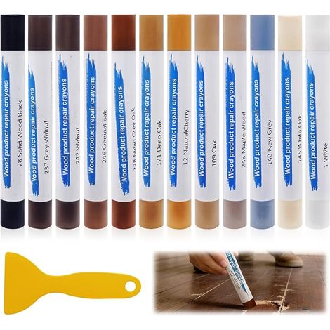 Parquet Repair Kit 12 Colours, Hard Wax Repair Kits (1/5)