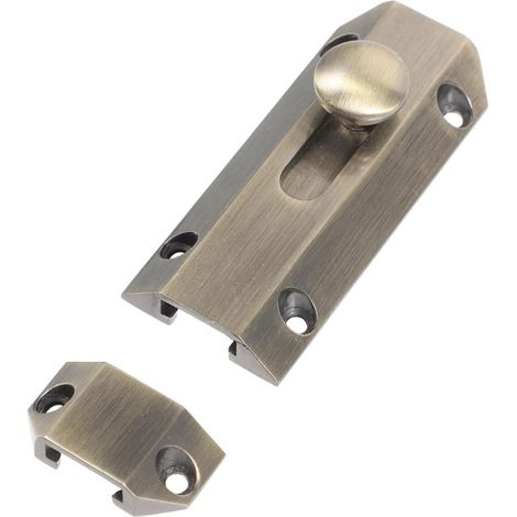 Verrou de Porte Rétro en Alliage D’aluminium pour Toilettes Loquet Coulisse, Très Résistant à Déformation et Casse, pour Placards et Pièces de Rangement (1/5)