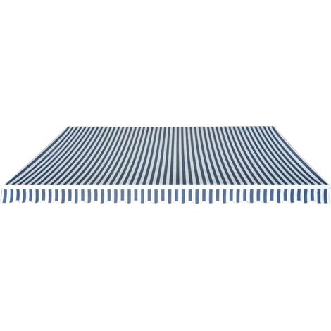 Maison Exclusive - Gelenkarmmarkise 500 cm Blau/Weiß (1/5)