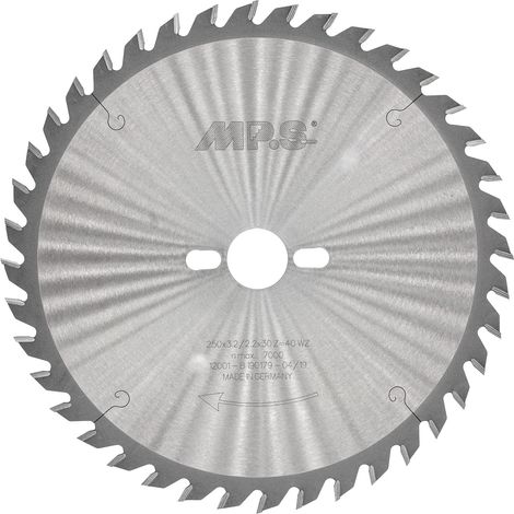 Lame scie Circulaire HM 250X30 Z60 Denture alternée Plastique