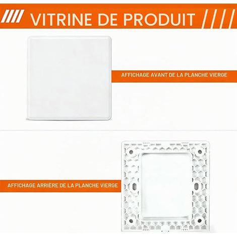 Recessed Socket Covers 86×86mm Flush Mount Socket Covers Plastic Screwless Single Way Socket Covers White Switch Covers (1/4)