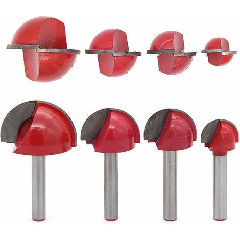 4 brocas para fresadora de vástago de 6 mm, fresas de ranura redonda CNC, herramientas de carpintería de 16 mm, 22 mm, 25 mm y 32 mm (1/5)