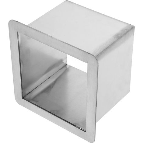 Œillet Carré Encastré pour Poubelle Cuisine en Acier Inoxydable Argenté, Résistant Corrosion et Surface Anti-rayures, pour Environnements Humides (1/5)