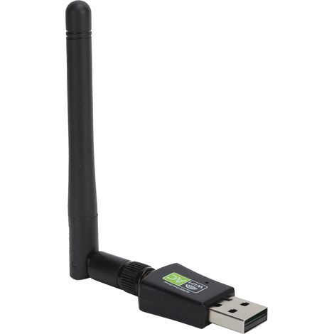 Adaptateur USB WiFi 600Mbps Double Bande 2.4Ghz/5Ghz Antenne Externe Carte Réseau Sans Fil Noir (1/5)