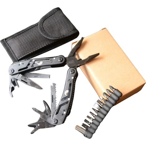 Pince multifonction de poche, couteau, tournevis, lime, décapsuleur, scie pour camping extérieur (1/5)