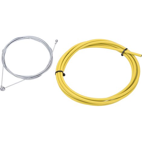 Câble de frein vélo jaune BOLANY 5mm, gaine incluse, haute résistance et durabilité (1/5)