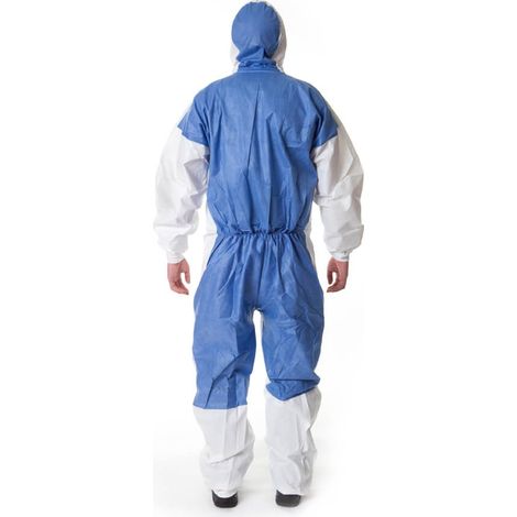 Traje De Protección 3M - 4555 - Blanco/Azul Tipo 5/6 Talla 2Xl (1/5)