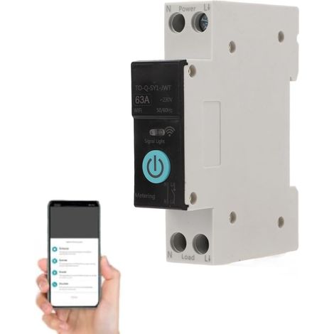 Commutateur de Compteur Électrique - Commutateur WIFI Intelligent - Télécommande de Téléphone Sans Fil et 3 Fonctions de Mode de Synchronisation - Compatible Avec (1/5)