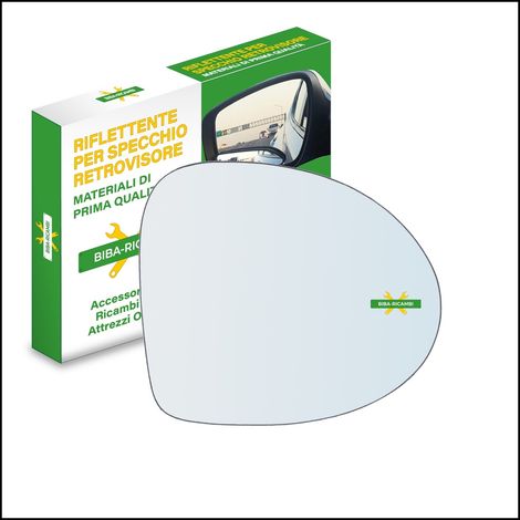 Vetro specchio retrovisore cromato lato dx-passeggero per renault twingo ii (cn0