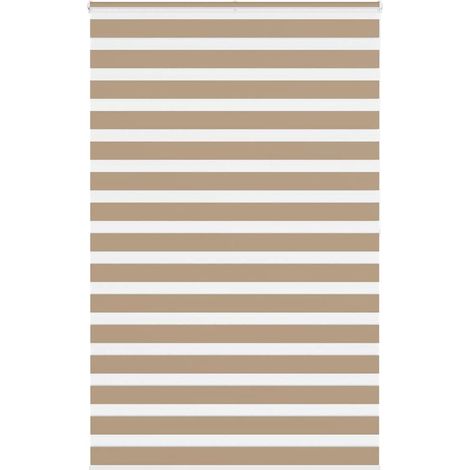 Doppelrollo Sandbraun 140x200 cm Stoffbreite 135,9 cm Polyester