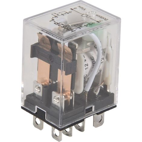 Bobina relè elettromagnetico DPDT 12V DC 10A 240V AC 28V DC JQX-13F2Z (1/4)