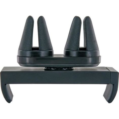 Support Smartphone - Montage Sur Grille De Ventilation Voiture - Rotation 360 Degres - Compatible Mobile 6 A 9 Cm - Noir (1/4)