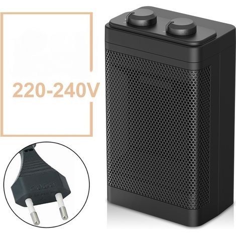 Calefactor eléctrico con temporizador y función de oscilación, calefactor de ventilador portátil, apto para uso doméstico. (1/5)