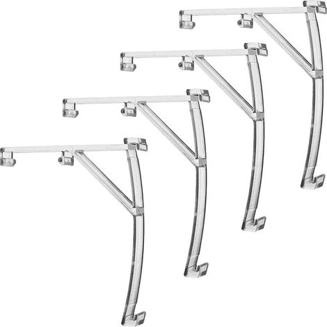 8-teiliges, gebogenes, unsichtbares Jalousie-Set mit 3,6 Zoll großen, transparenten Endkappen und einer Schiene zur Verdeckung dekorativer Accessoires (1/5)