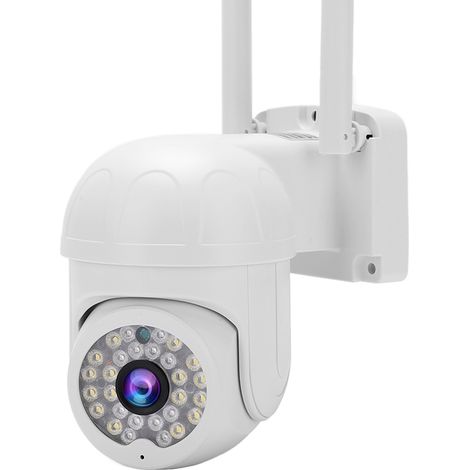 Caméra de surveillance sans fil, résistante à la pluie et à la poussière, panoramique, avec alarme intelligente et webcam de sécurité. Prise 100-240 V. (1/5)