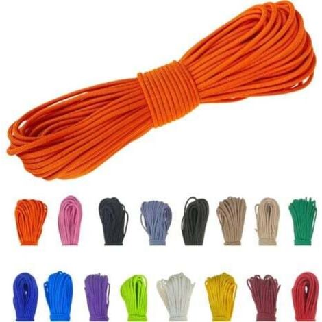 mm Polyester-Paracord 550 (15. 30 und 50 m) – Typ III 4 mm Paracord. reißfest. für Survival-Anwender. 100 % Polyester. 7-strängig. einfarbig