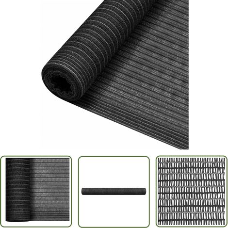 Filet brise-vue,Écran de protection,Toile de couverture Anthracite 2x25 m PEHD 75 g/m² CNENE342159 (1/4)
