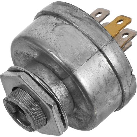 Interrupteur D'Allumage Universel Pour Tondeuse À Gazon Contacteur À Clé De Démarrage Pour Tracteur De Pelouse Remplacement Facile Installation Rapide 1 Pièce (1/5)