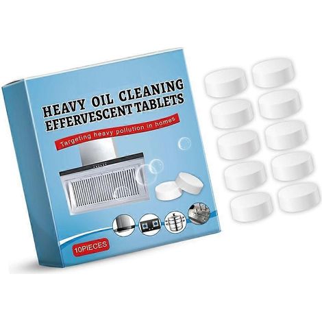 Lot de 10 feuilles nettoyantes multi-usages pour les taches d'huile de cuisine, non abrasives et sans danger pour les mains (1/5)