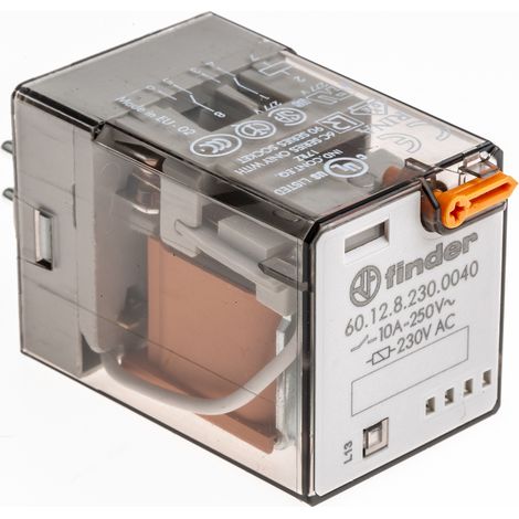 Finder 60 Series Relais de puissance 2 RT, bobine 230V c.a. Enfichable 1.3W ( Prix pour 1 )
