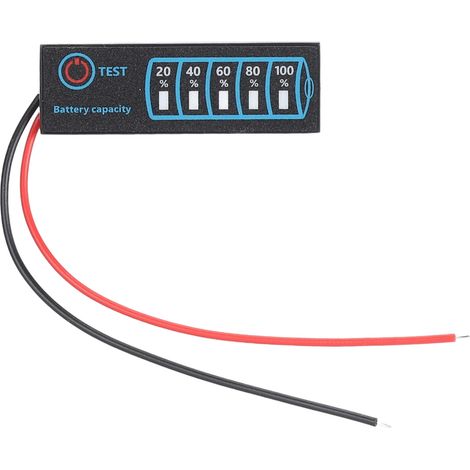 GARRYFIZH Indicateur de Niveau de Batterie LED 3 Couleurs - Moniteur pour Batteries Plomb Acide, Lithium LiFePO4 et Li-ion DC 5‑30V (1/5)