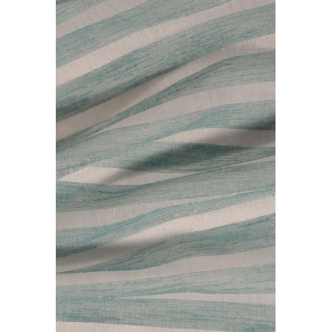 HOME COLLECTIONS - TENDA CON ANELLI STRIPES 140X280 CM PETROLIO IN POLIESTERE