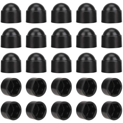 Cache-écrous M10 pour clé de 17 – 50 pcs – Polyéthylène résistant aux UV – Protection contre corrosion et rouille
