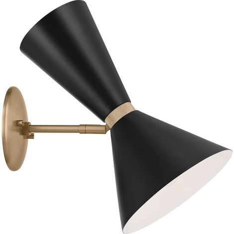 Elstead Kichler Phix Spot simple contemporain bronze champagne, noir 2x E27 (1/5)