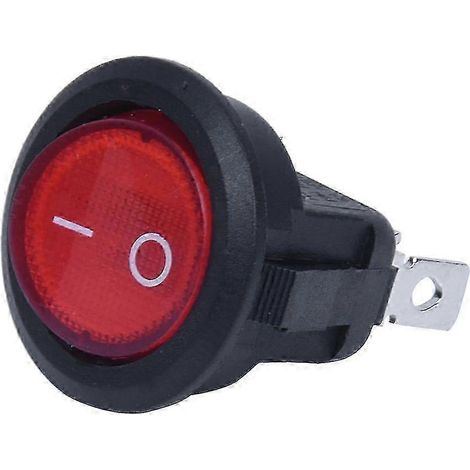 Interrupteur à bascule bipolaire ON/OFF rouge 3 broches 220 V (1/4)