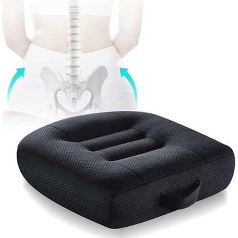 Elevador de asiento de coche, cojín portátil para aumentar la altura del asiento, alfombrilla con asa para el hogar y la oficina (1/5)