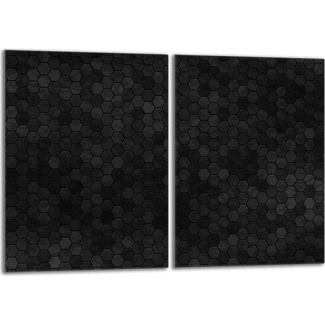 Plaque de protection en verre pour poêle, motif 2x40x52 (1/5)