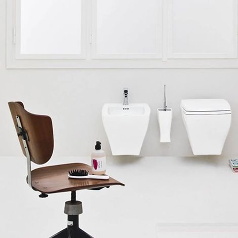 Bidet Jazz sospeso cm. 54x36 bianco lucido con fissaggio incluso (1/5)
